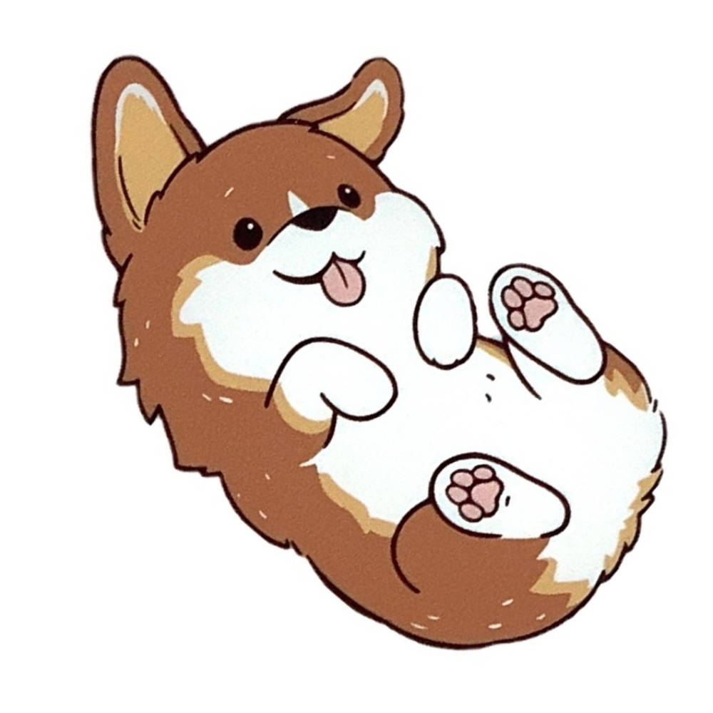 Waterproof Corgi Sticker Decal Die Cut